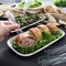 12 Pieces- Heavy Duty Disposable Plastic Serving Utensils, Four 10” Spoons and Forks, Four 6-1/2” Tongs,Clear